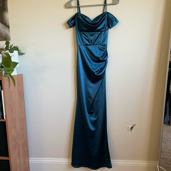 Blue Corset Prom Dress - Picture 6 of 8